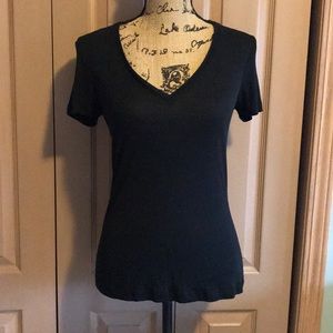 H&M Silk Cotton V Neck Tee Shirt